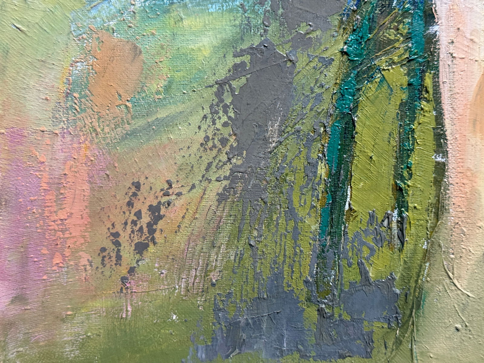 Abstract Oil painting with frame Figure K. Leonid - 6