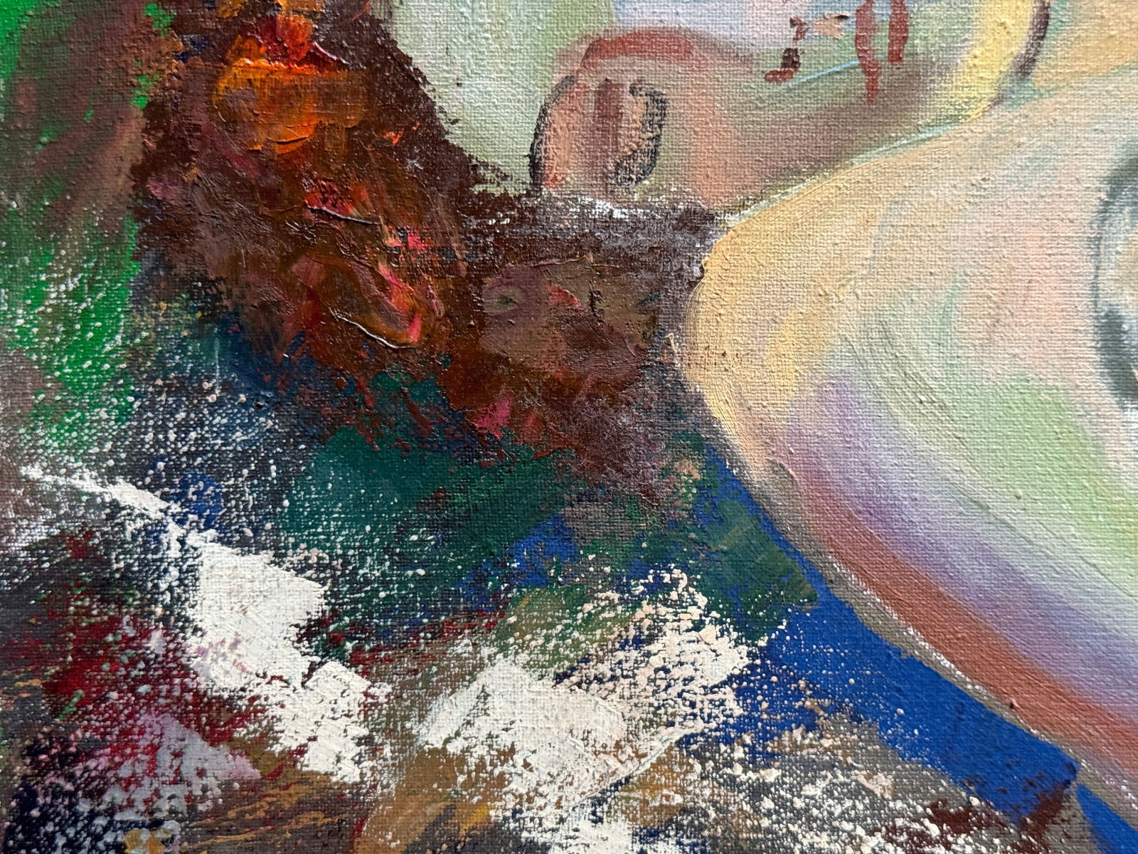 Abstract Oil painting with frame Nu K. Leonid - 3