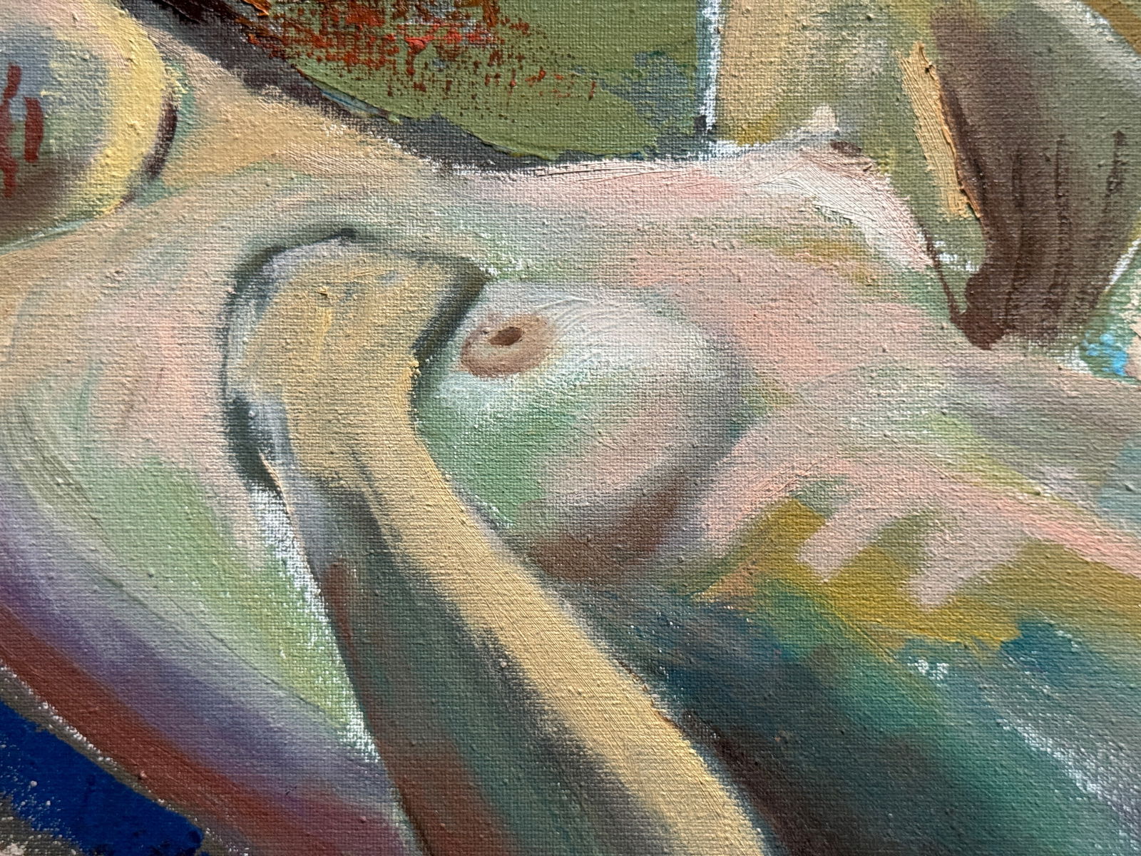 Abstract Oil painting with frame Nu K. Leonid - 6