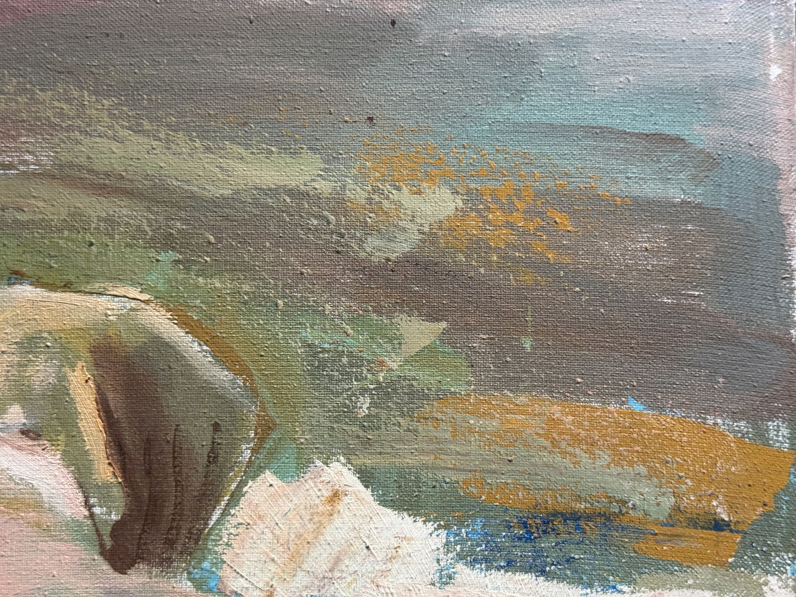 Abstract Oil painting with frame Nu K. Leonid - 8