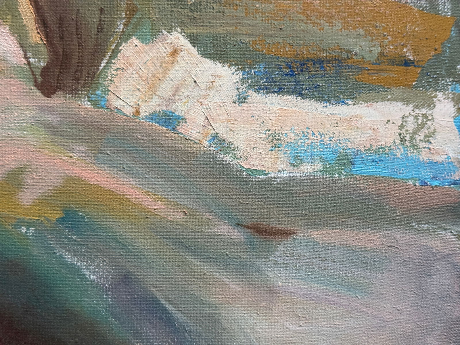 Abstract Oil painting with frame Nu K. Leonid - 9