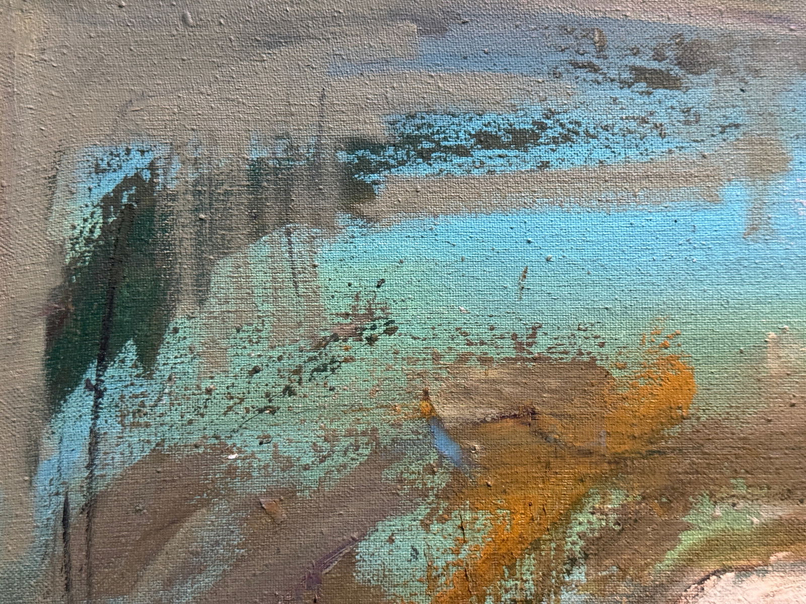 Abstract Oil painting with frame Figures K. Leonid - 2