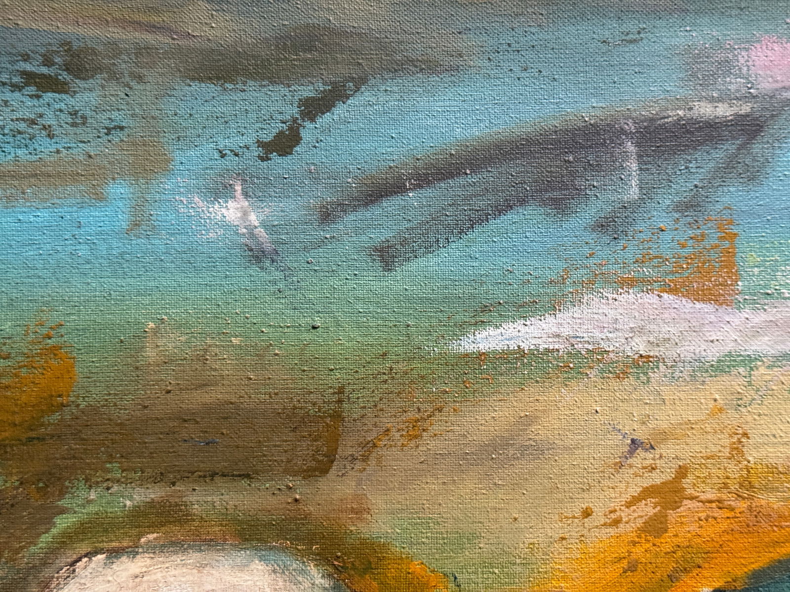 Abstract Oil painting with frame Figures K. Leonid - 7