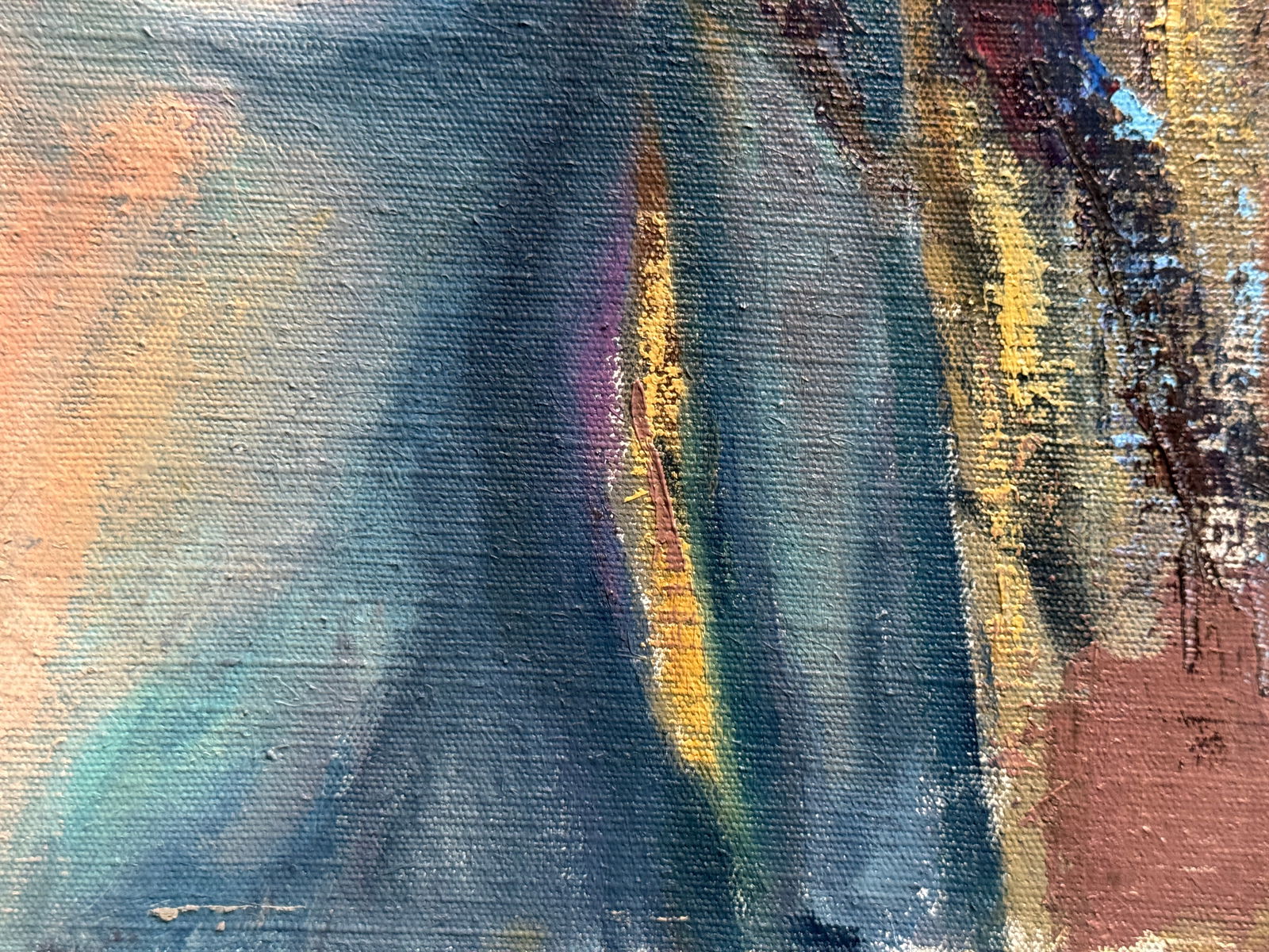 Abstract Oil painting with frame Nu K. Leonid - 5