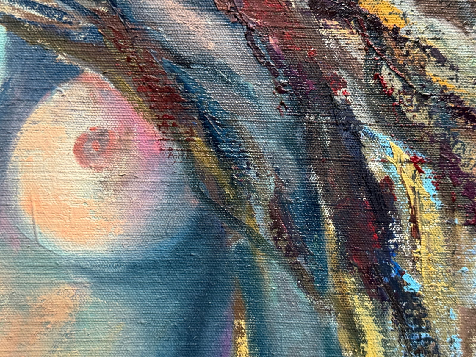 Abstract Oil painting with frame Nu K. Leonid - 6