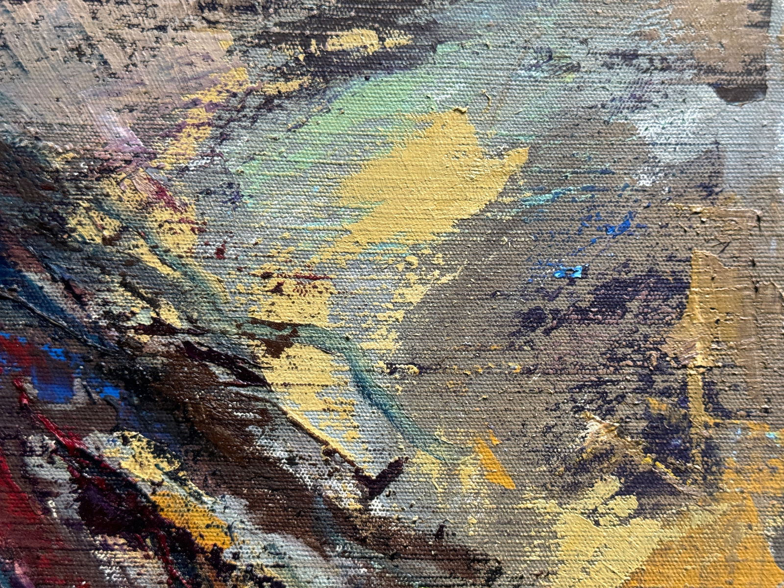 Abstract Oil painting with frame Nu K. Leonid - 8