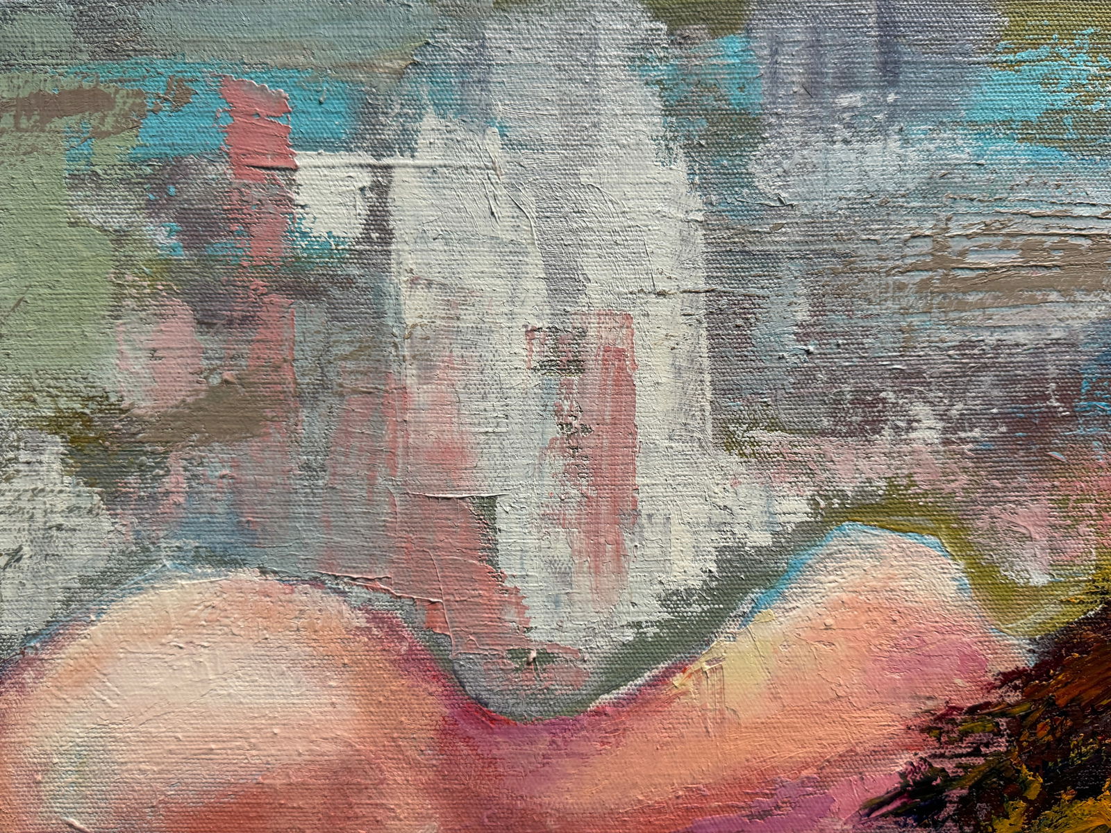 Abstract Oil painting with frame Figure K. Leonid - 7