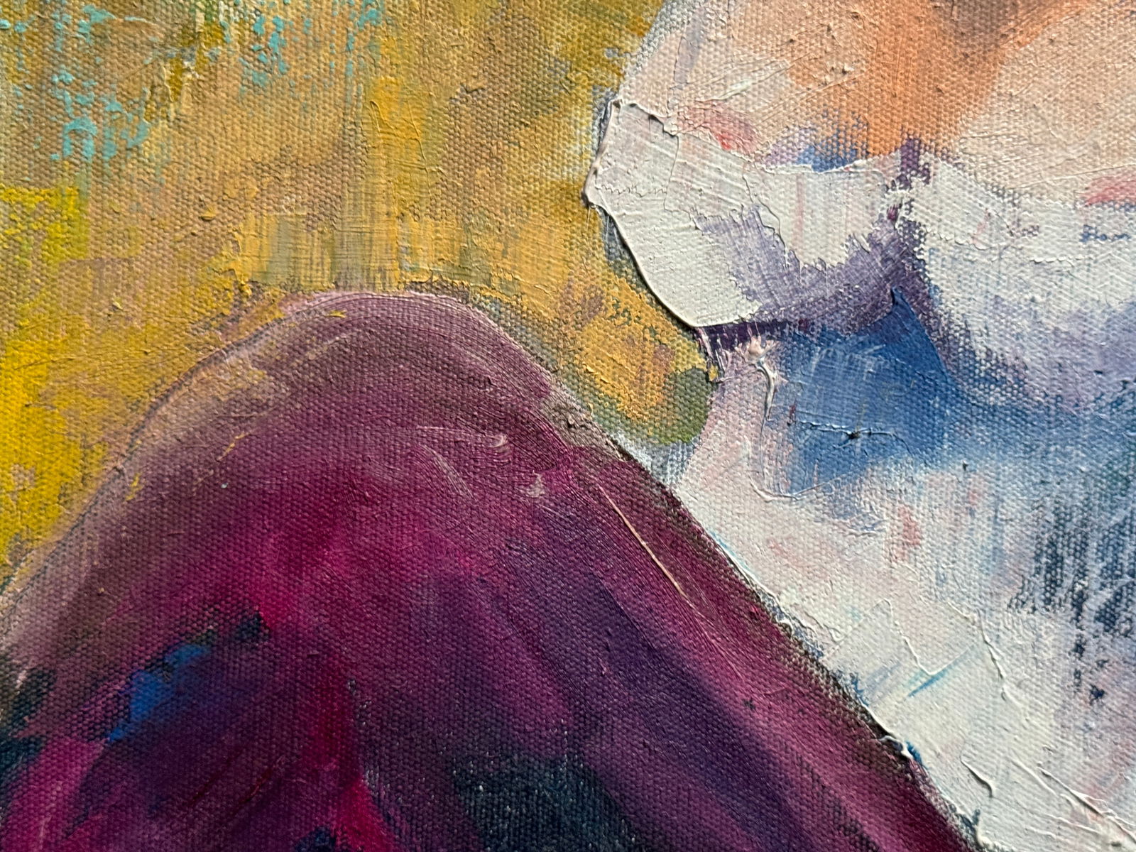 Abstract Oil painting with frame Figure K. Leonid - 4