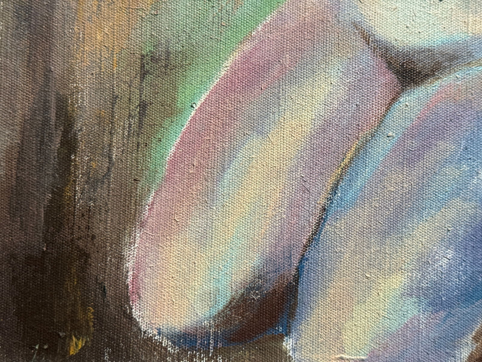 Abstract Oil painting with frame lady Figures K. Leonid - 5