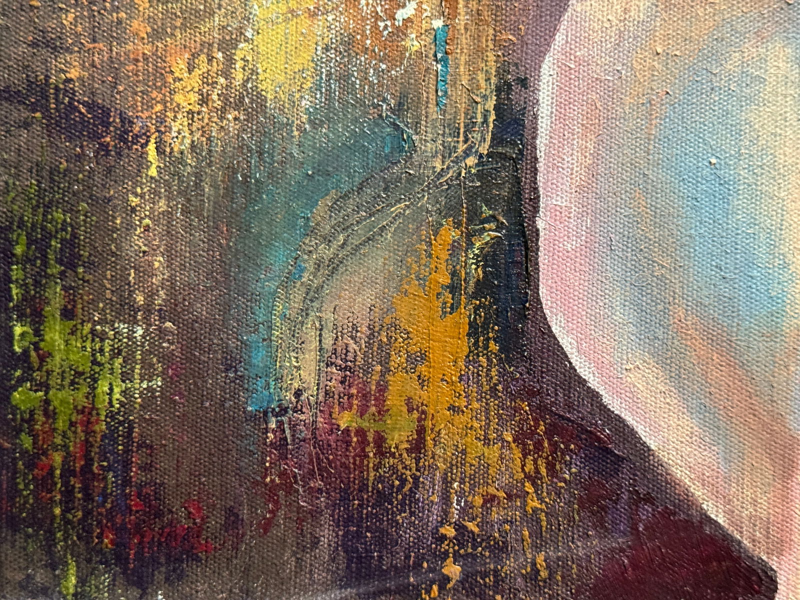 Abstract Oil painting with frame woman Figures K. Leonid - 6