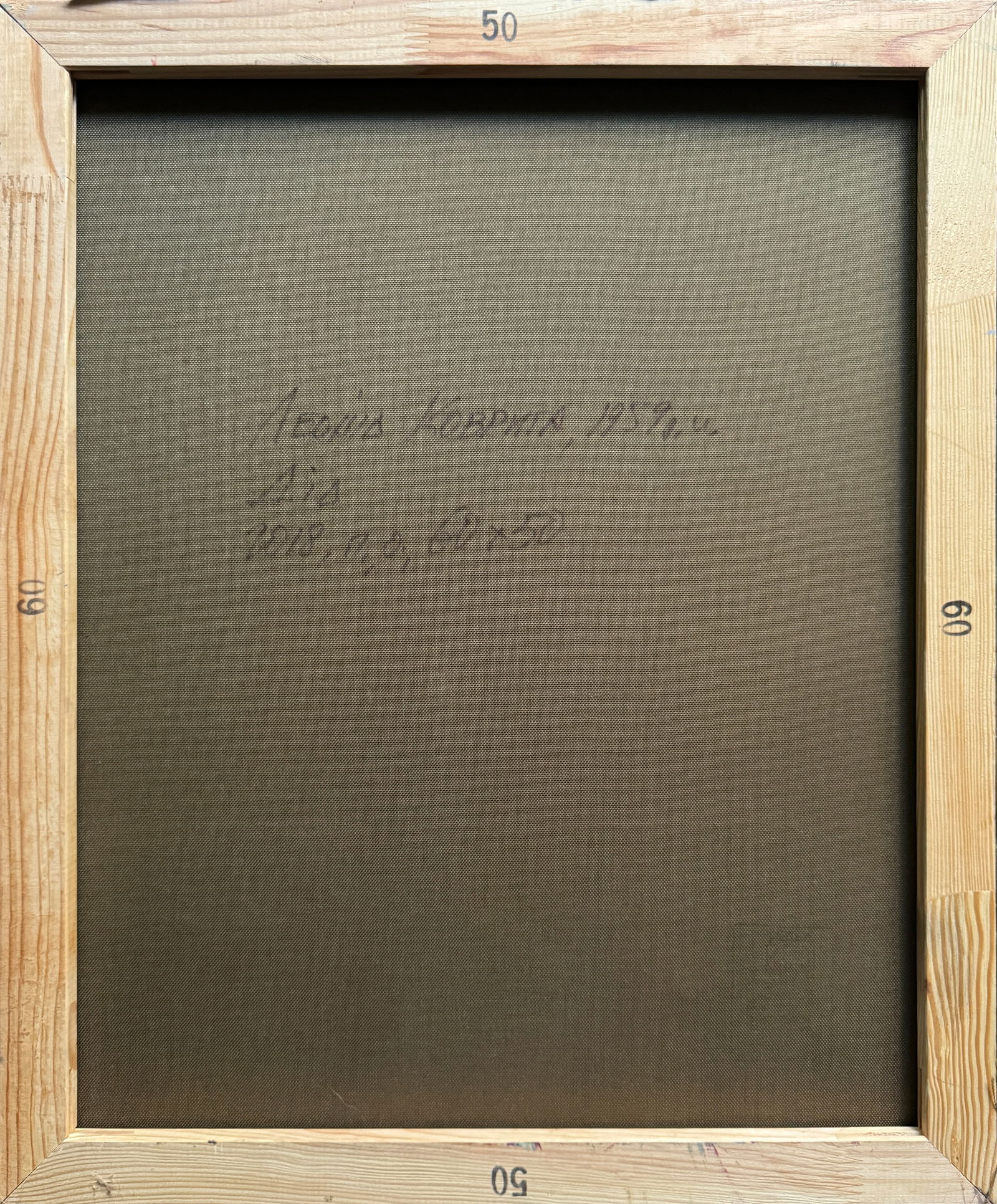 Oil painting with frame old man K. Leonid - 10