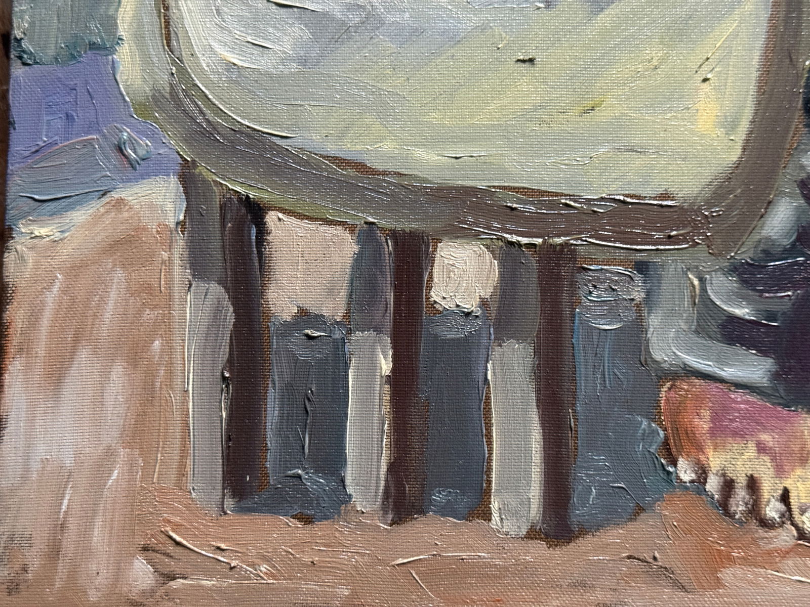 Oil painting with frame old man K. Leonid - 5