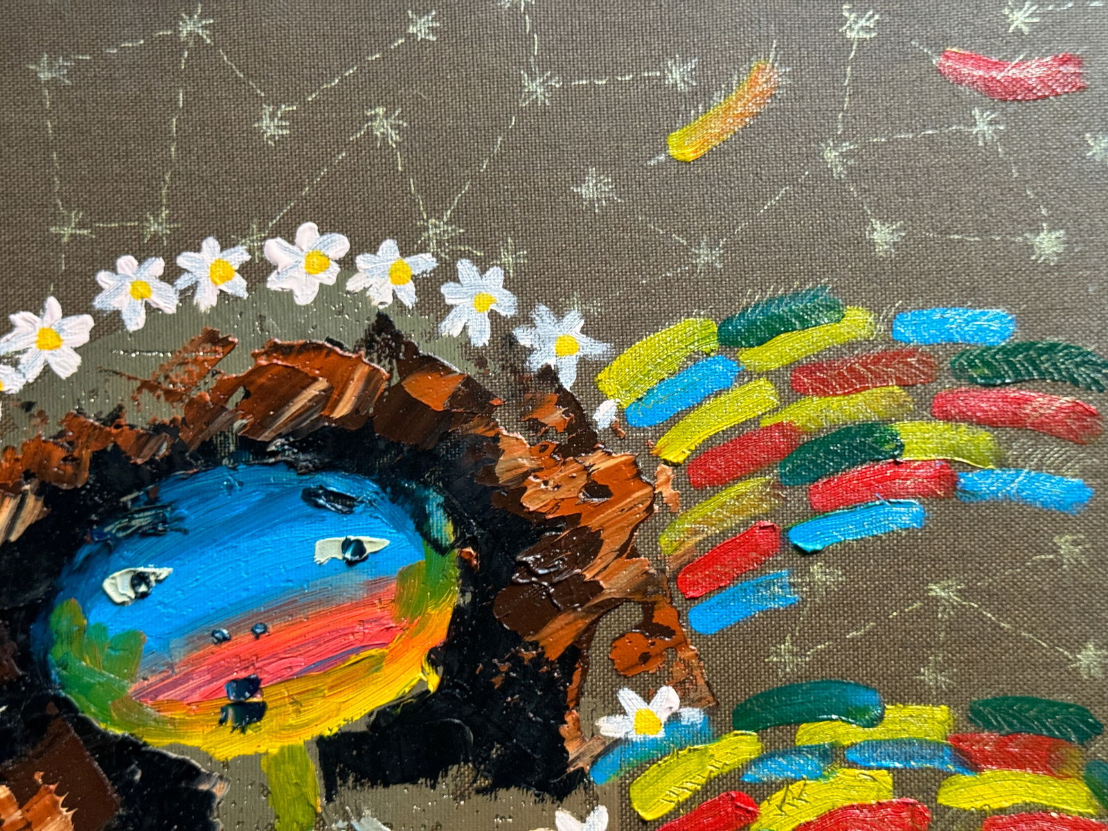 Oil painting with frame the third angel is colored K. Leonid - 10