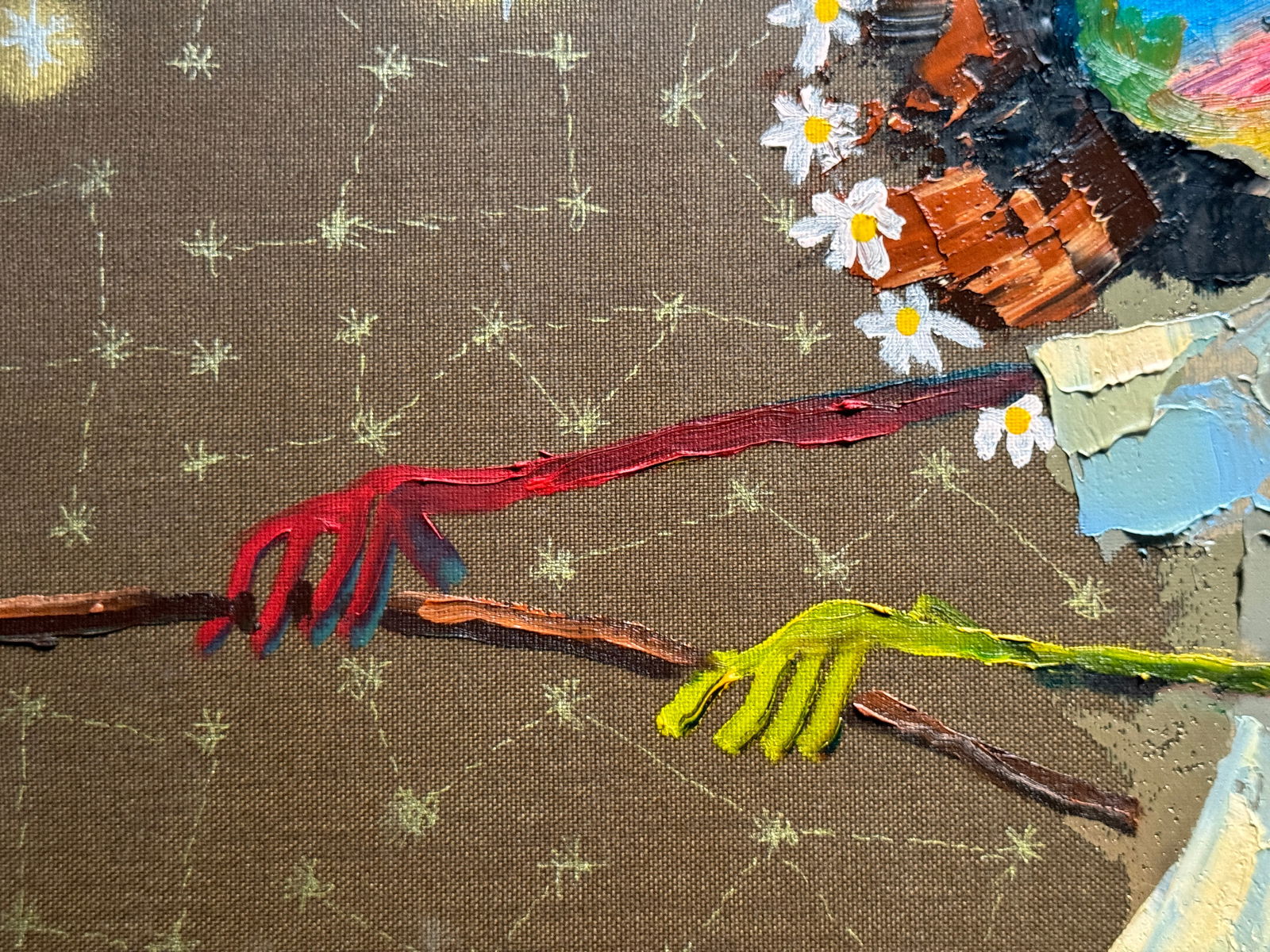 Oil painting with frame the third angel is colored K. Leonid - 4