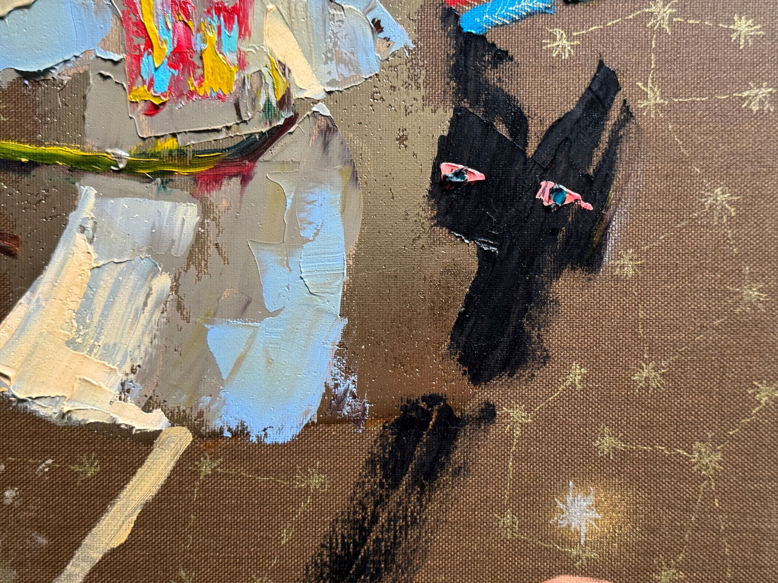 Oil painting with frame the third angel is colored K. Leonid - 8