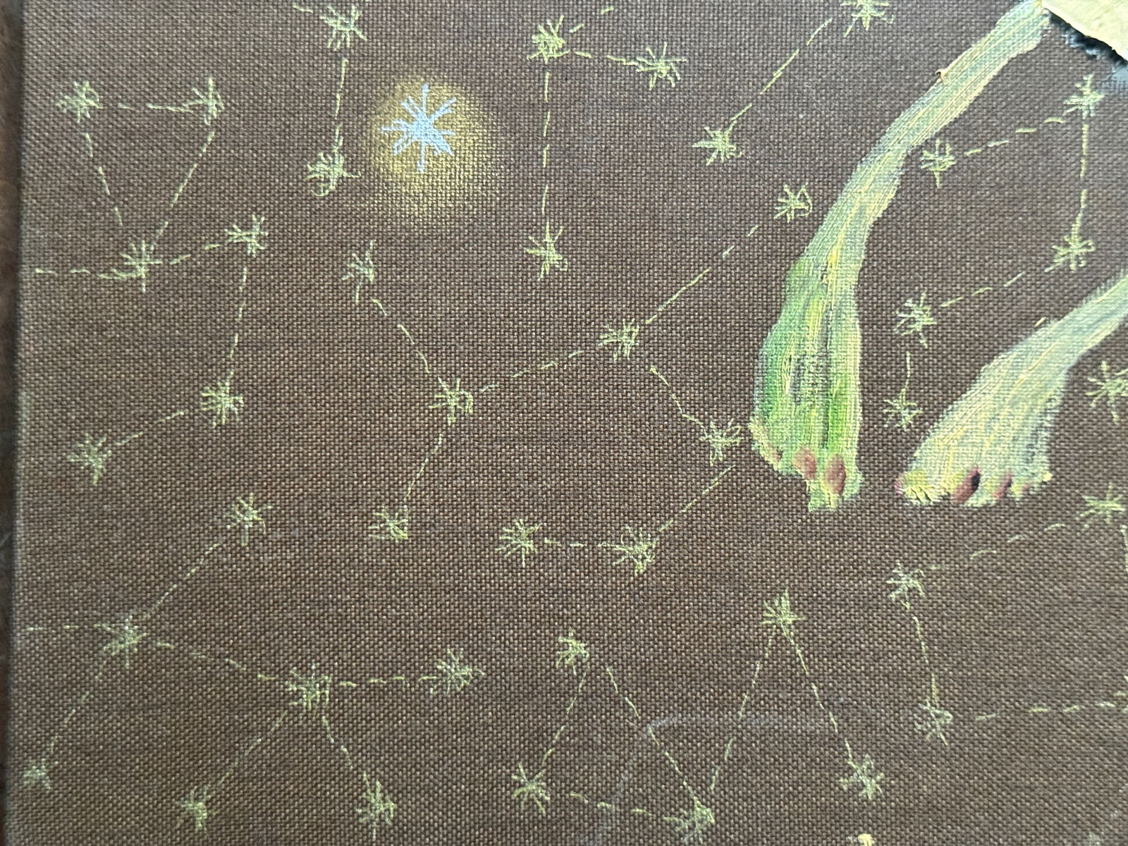 Oil painting with frame the third angel is colored K. Leonid - 5