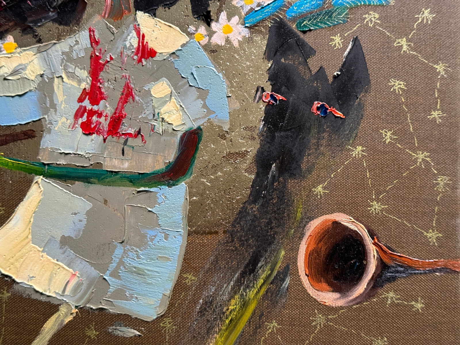 Oil painting with frame the third angel is colored K. Leonid - 7