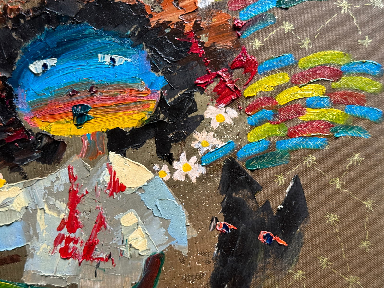 Oil painting with frame the third angel is colored K. Leonid - 8