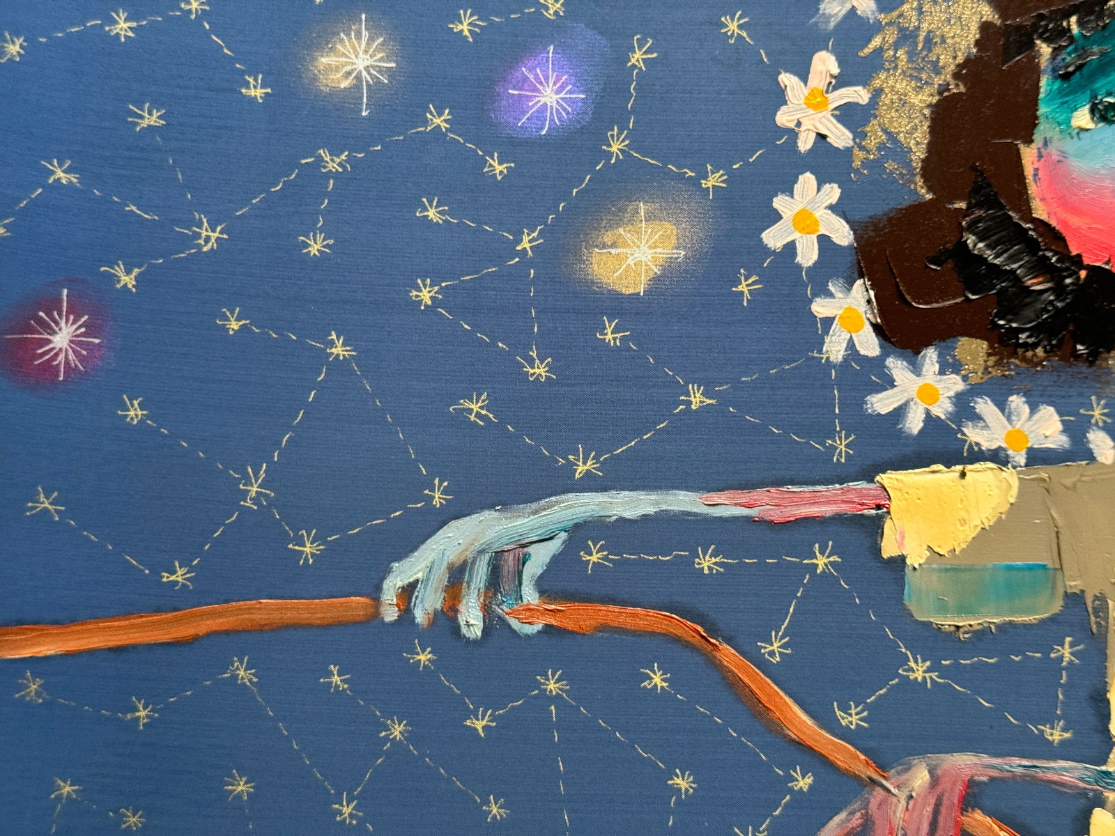 Oil painting with frame the third angel is colored K. Leonid - 3