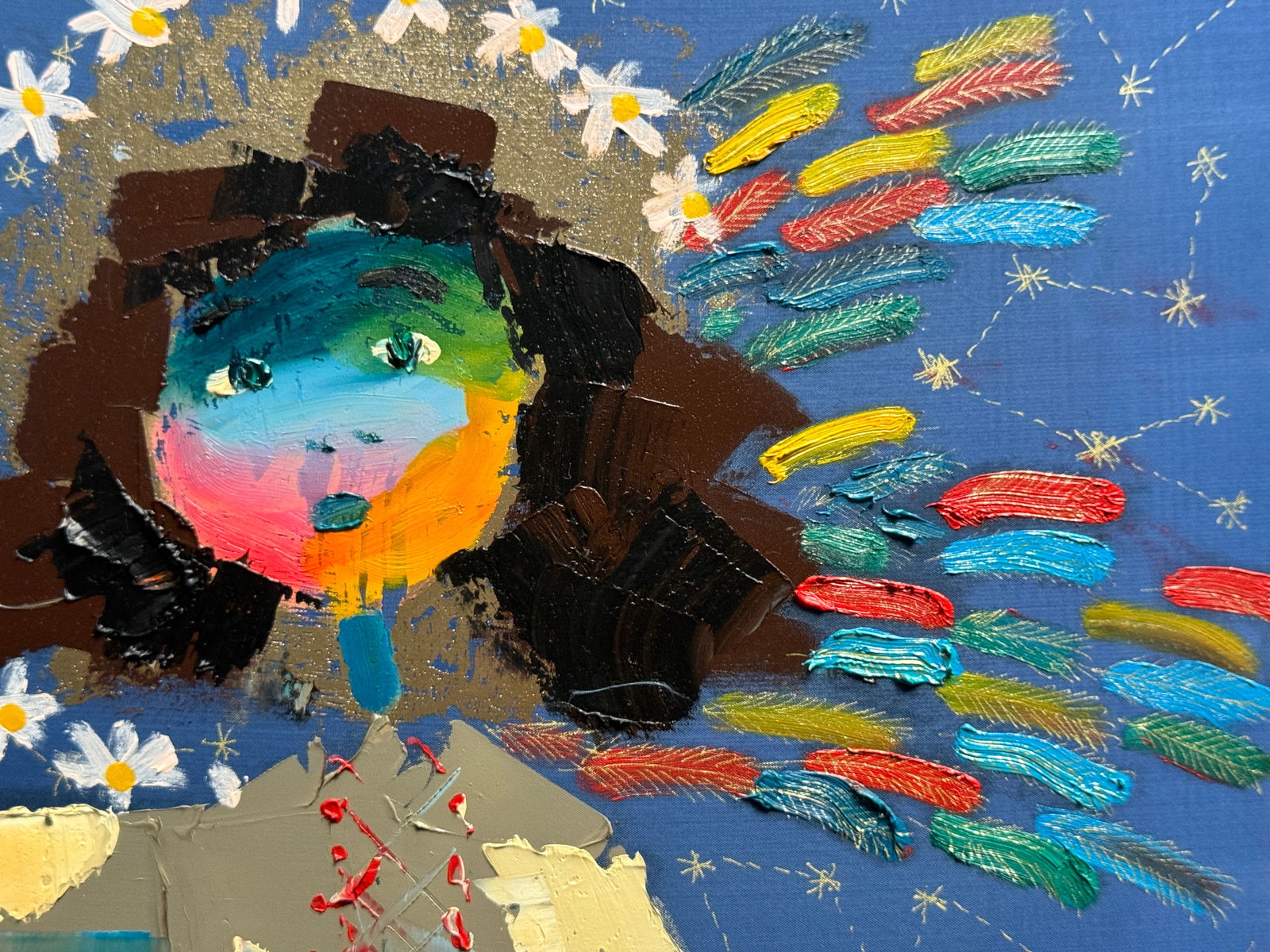 Oil painting with frame the third angel is colored K. Leonid - 8