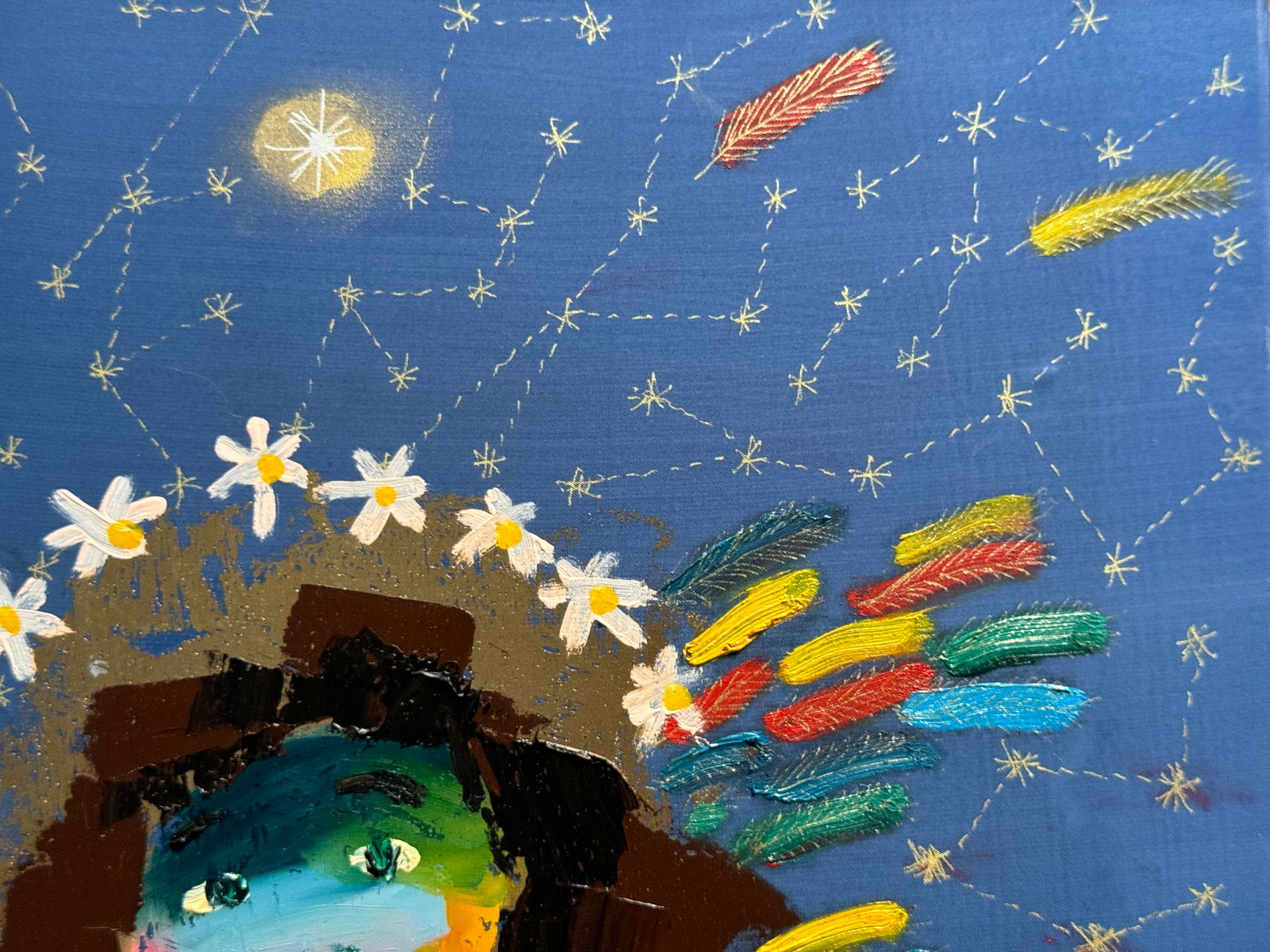 Oil painting with frame the third angel is colored K. Leonid - 9