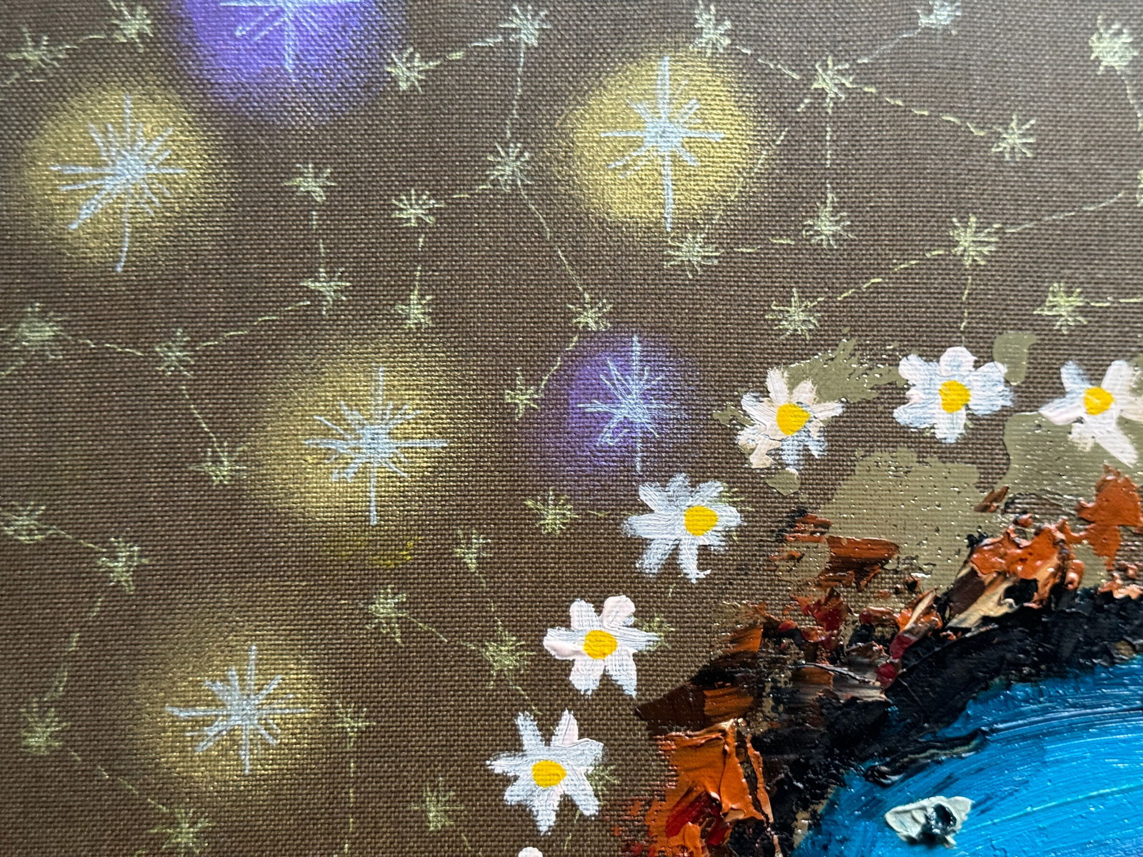 Oil painting with frame the third angel is colored K. Leonid - 2