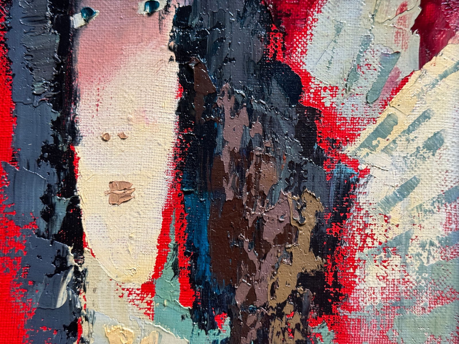 Abstract Oil painting with frame The third angel K. Leonid - 8