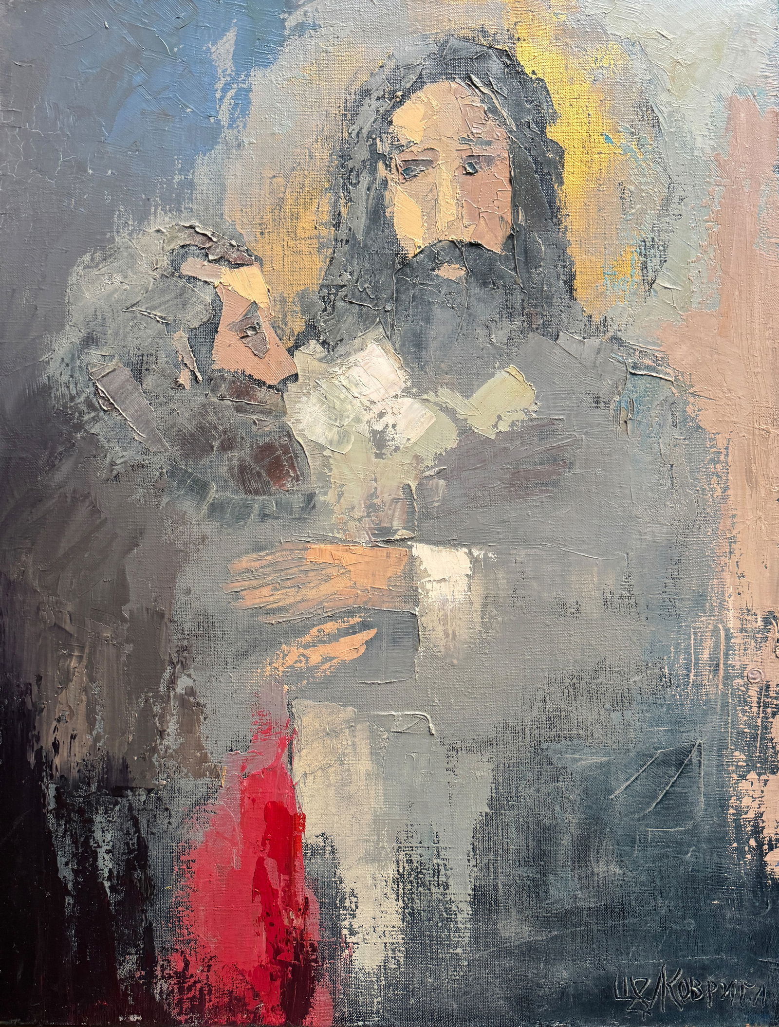 Abstract Oil painting with frame Betrayal K. Leonid (1 of 12)