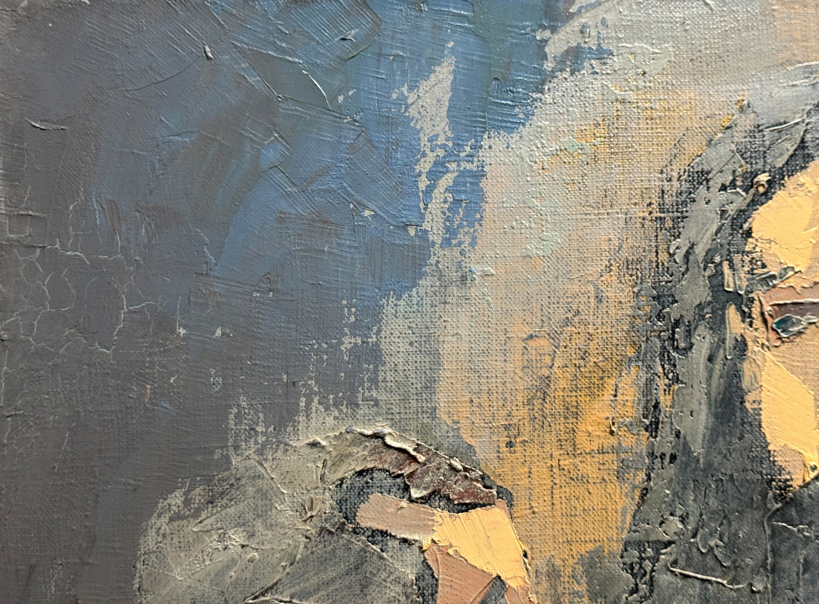 Abstract Oil painting with frame Betrayal K. Leonid - 2