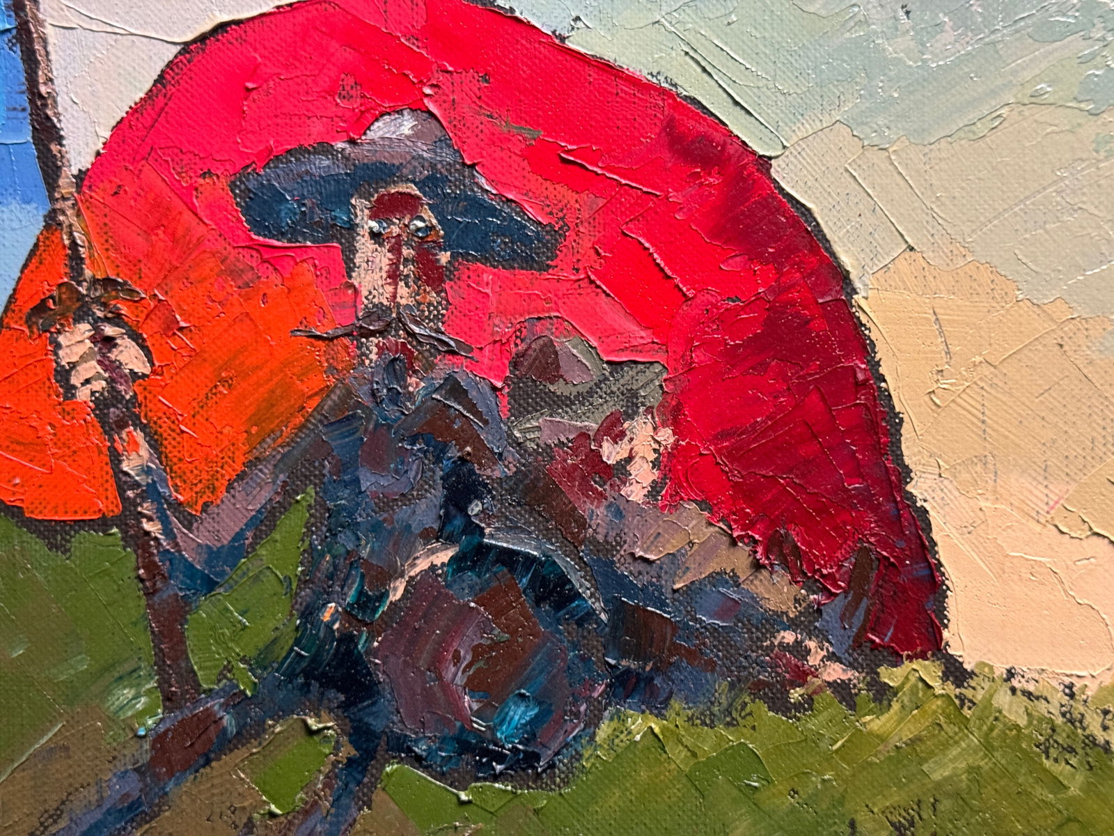 Oil painting with frame Don Quixote K. Leonid - 10