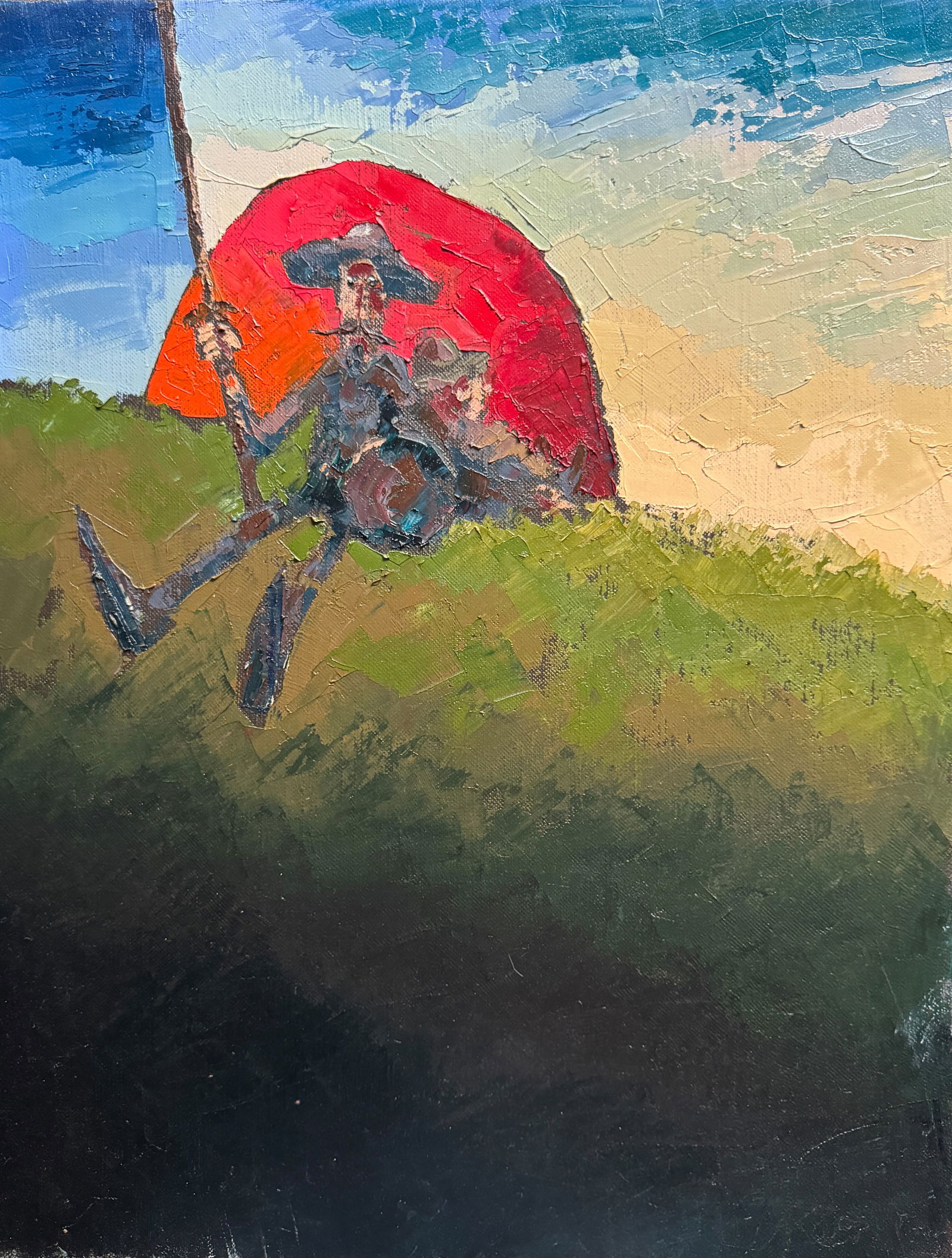 Oil painting with frame Don Quixote K. Leonid: Title: Oil painting with frame Don Quixote K. Leonid Description: 1152KK Painter: K. Leonid Size: 65x50 cm/ 25.59x19.68 inches Components: oil, canvas Original painting CONDITION: exellent