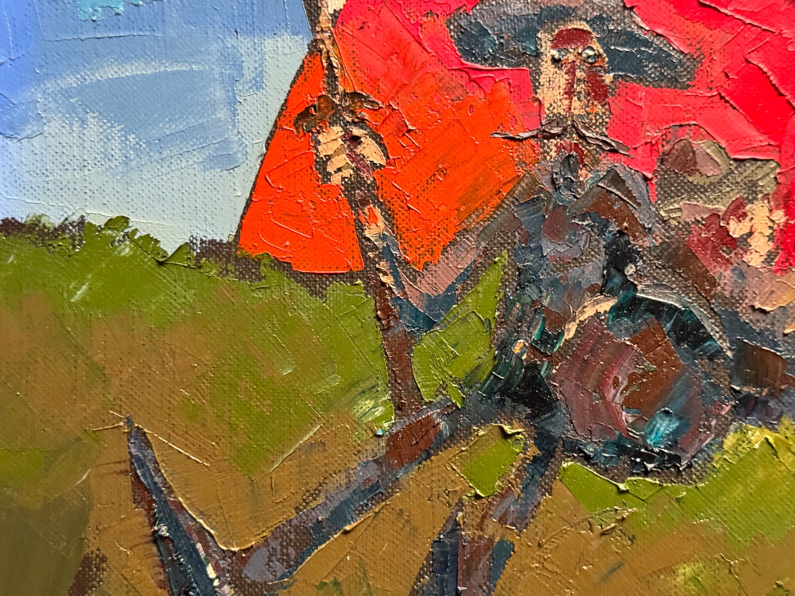 Oil painting with frame Don Quixote K. Leonid - 3