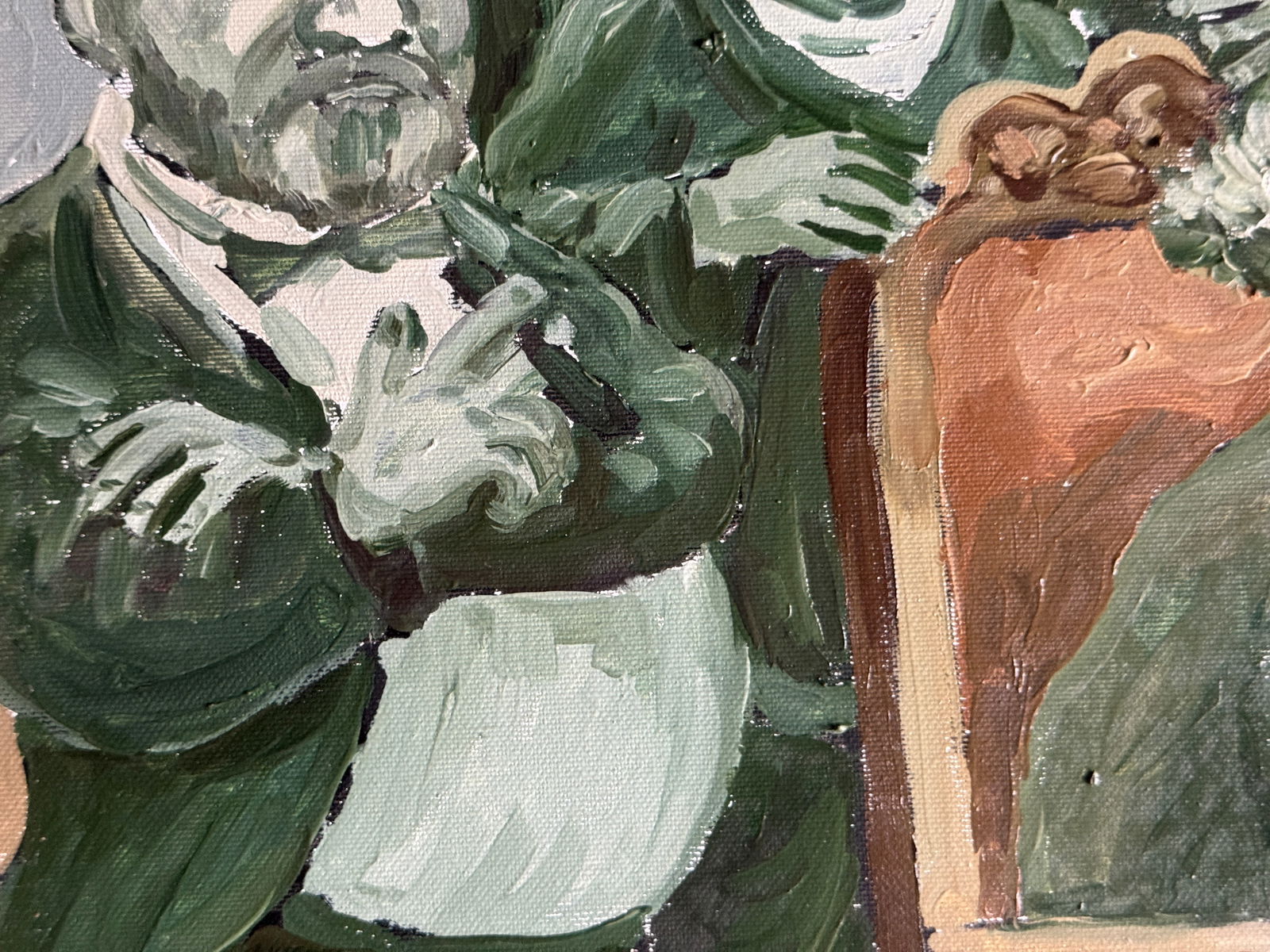 Oil painting with frame The match K. Leonid - 5