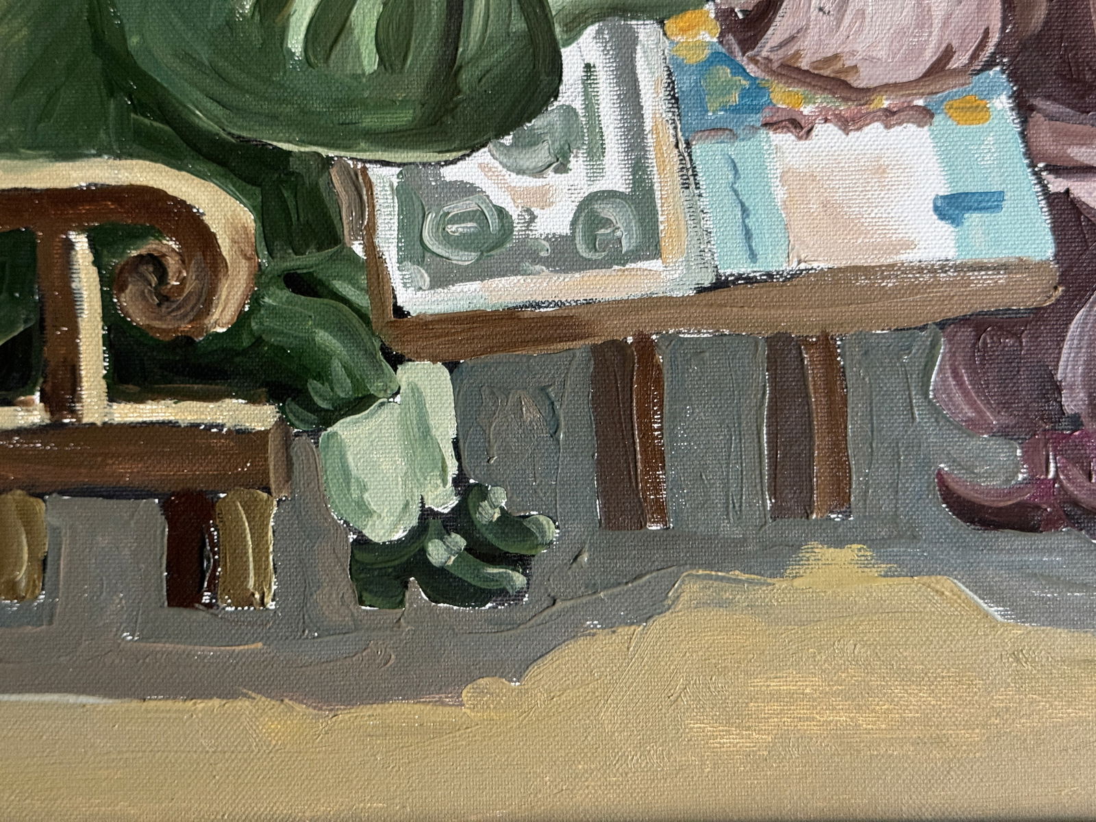 Oil painting with frame The match K. Leonid - 7