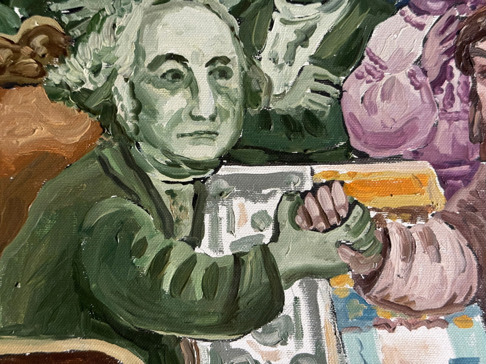 Oil painting with frame The match K. Leonid - 8