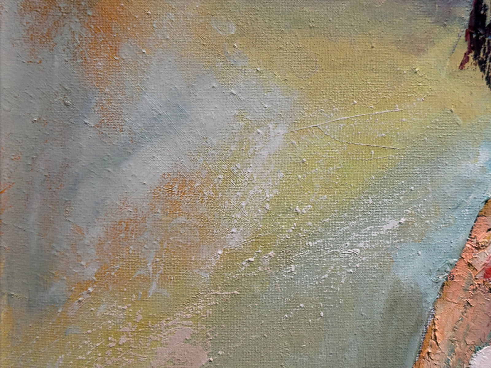 Abstract Oil painting with frame Nu K. Leonid - 3