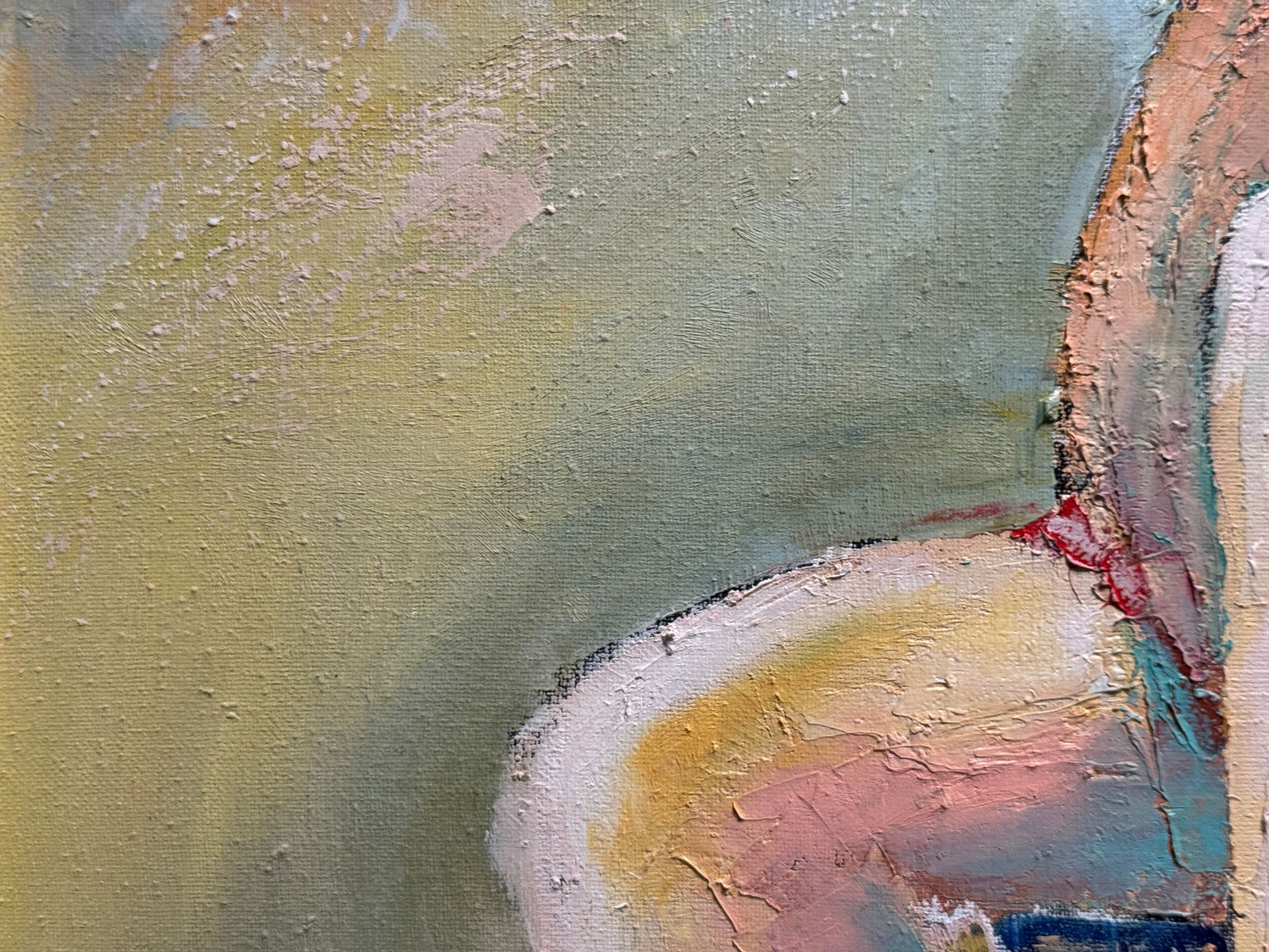 Abstract Oil painting with frame Nu K. Leonid - 4