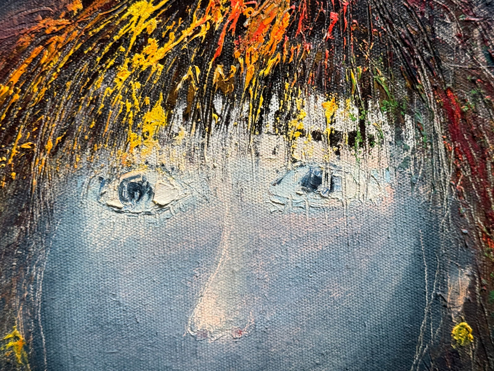 Abstract Oil painting with portrait K. Leonid - 10