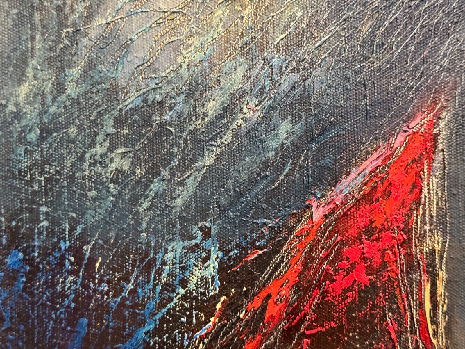 Abstract Oil painting with portrait K. Leonid - 5