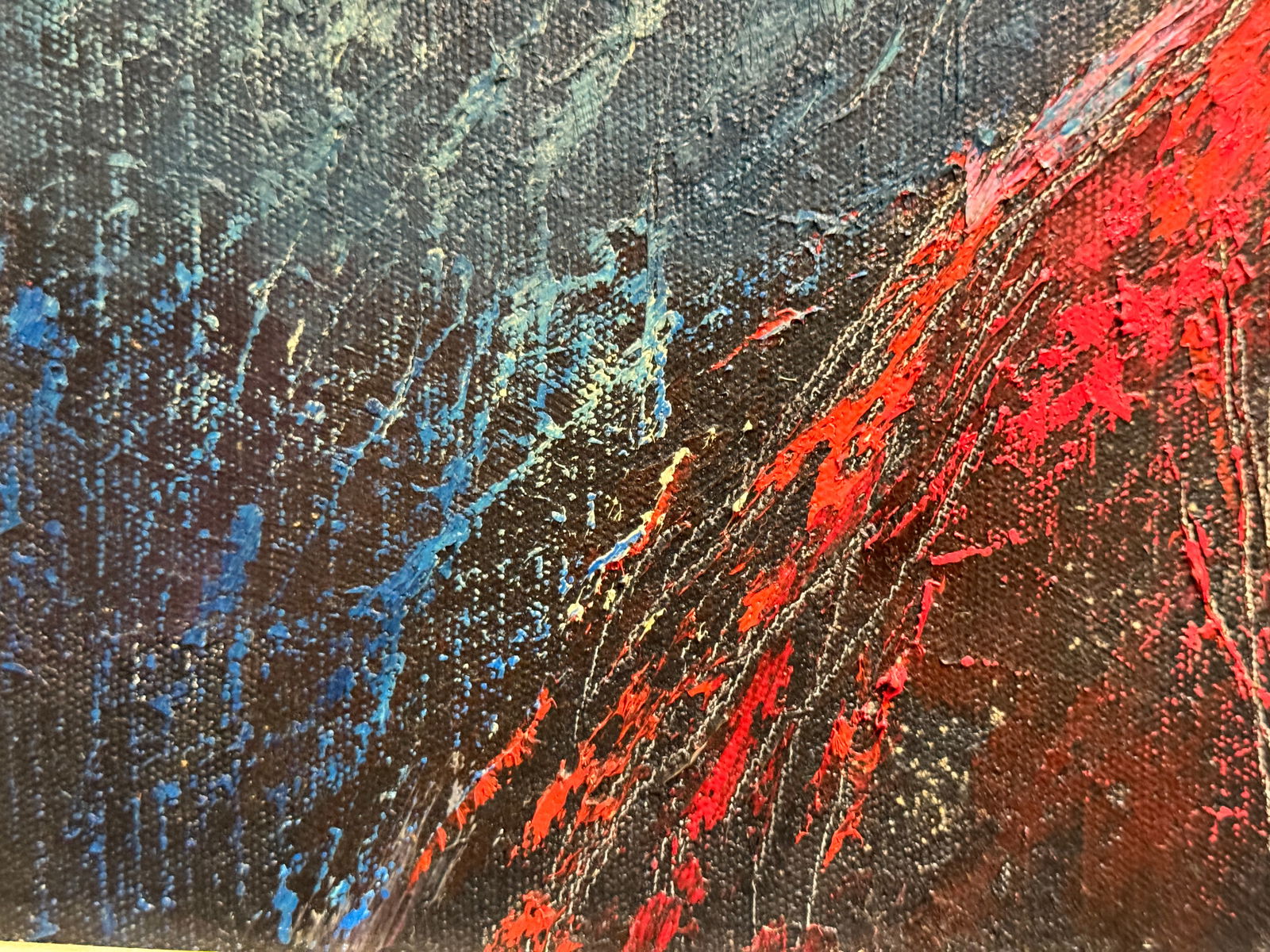 Abstract Oil painting with portrait K. Leonid - 6