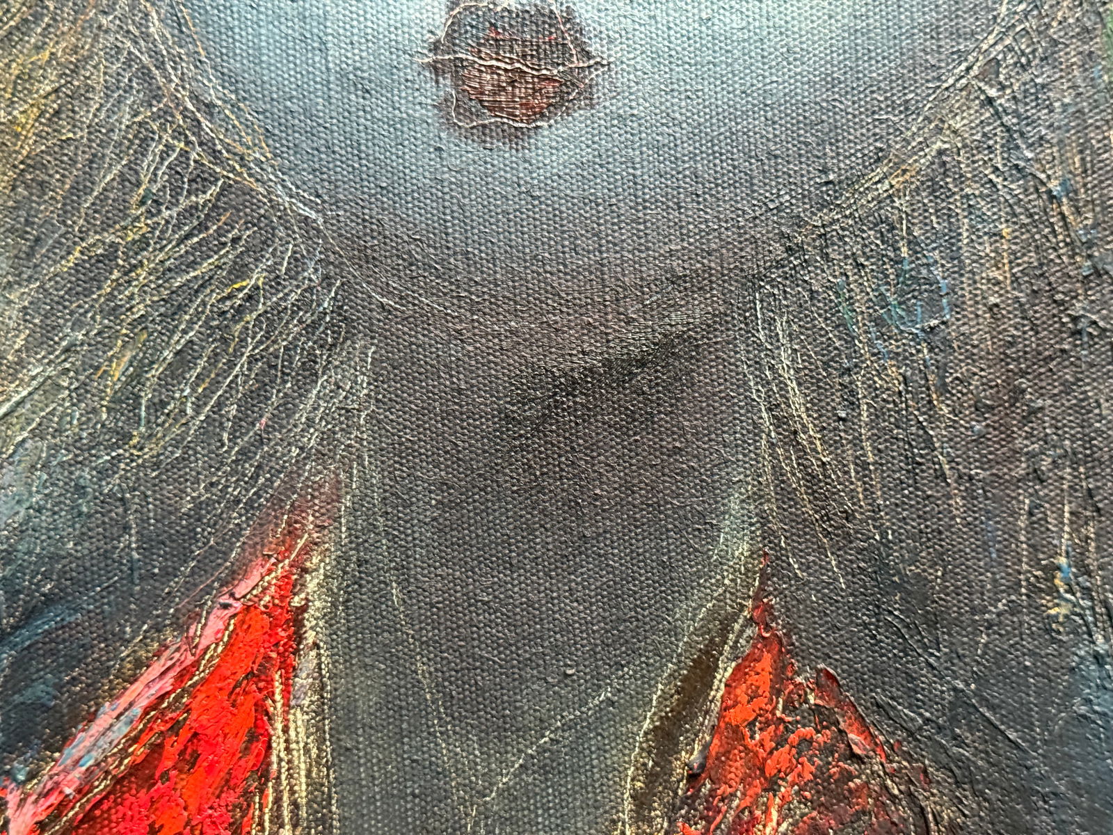 Abstract Oil painting with portrait K. Leonid - 8