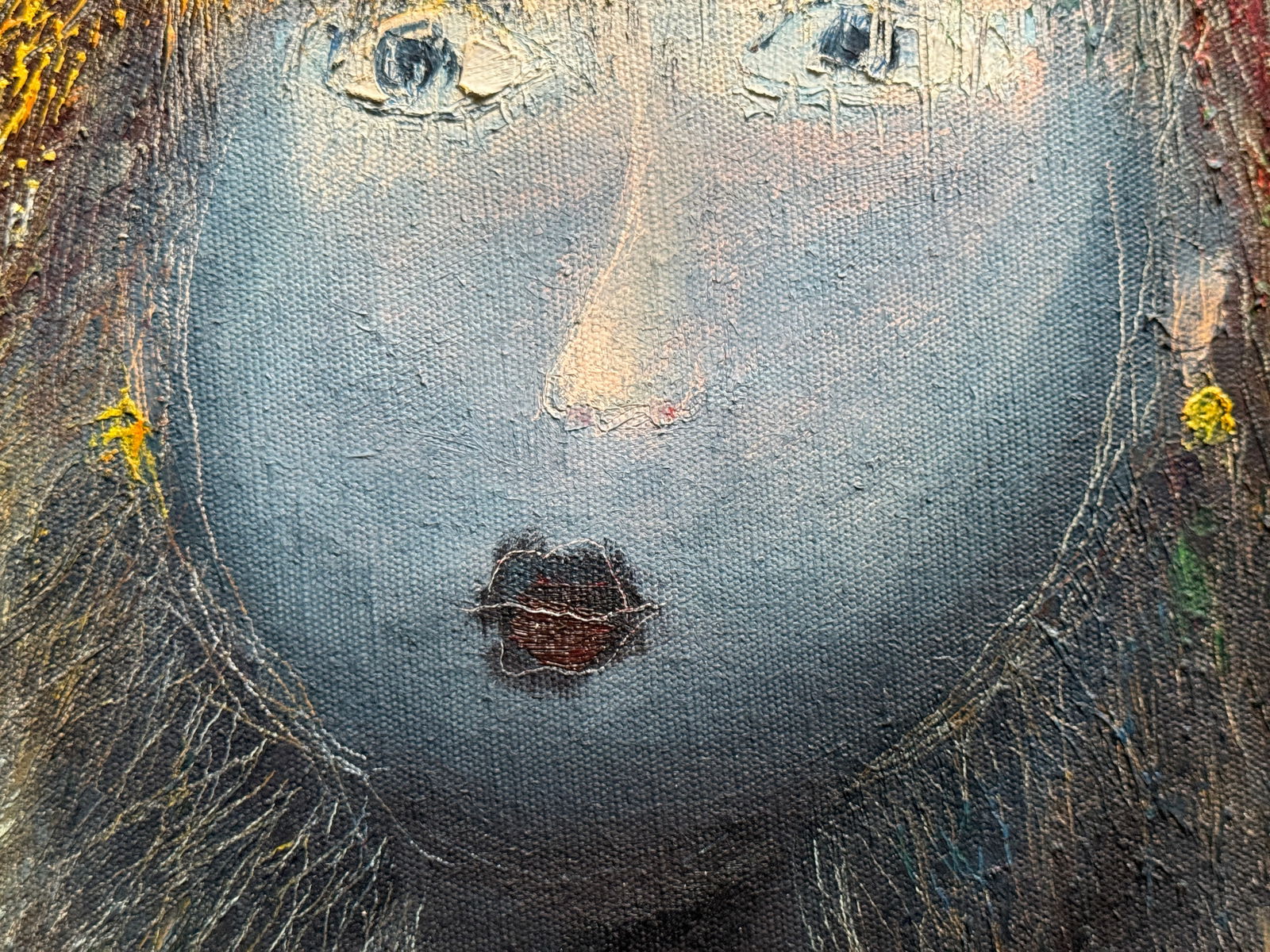 Abstract Oil painting with portrait K. Leonid - 9