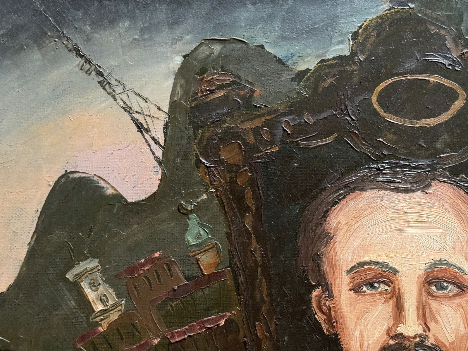 Oil painting with frame Mayor K. Leonid - 2