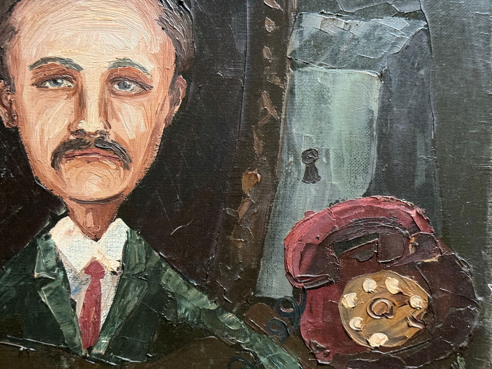 Oil painting with frame Mayor K. Leonid - 8