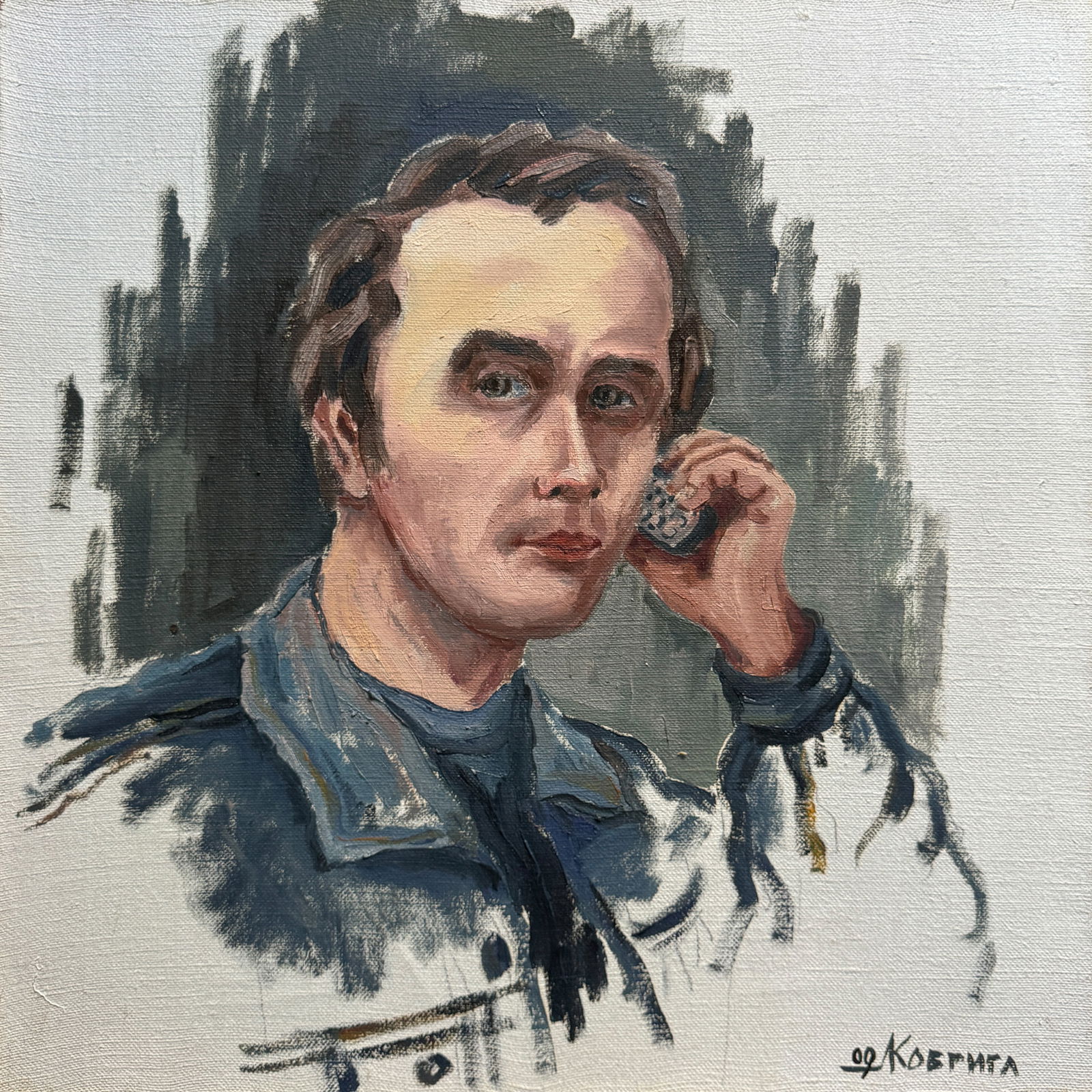 Oil painting with frame Taras Shevchenko K. Leonid: Title: Oil painting with frame Taras Shevchenko K. Leonid Description: 1178KK Painter: K. Leonid Size: 60x60 cm/ 23.62x23.62 inches Components: oil, canvas Original painting CONDITION: exellent ERA:20