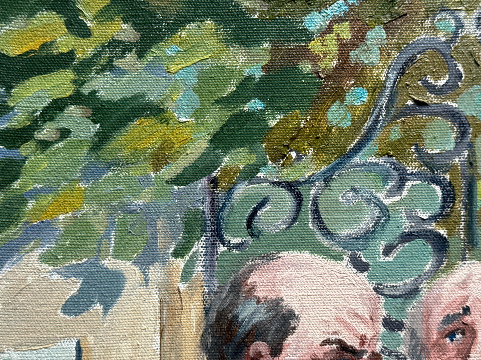 Oil painting with frame at the gate K. Leonid - 2