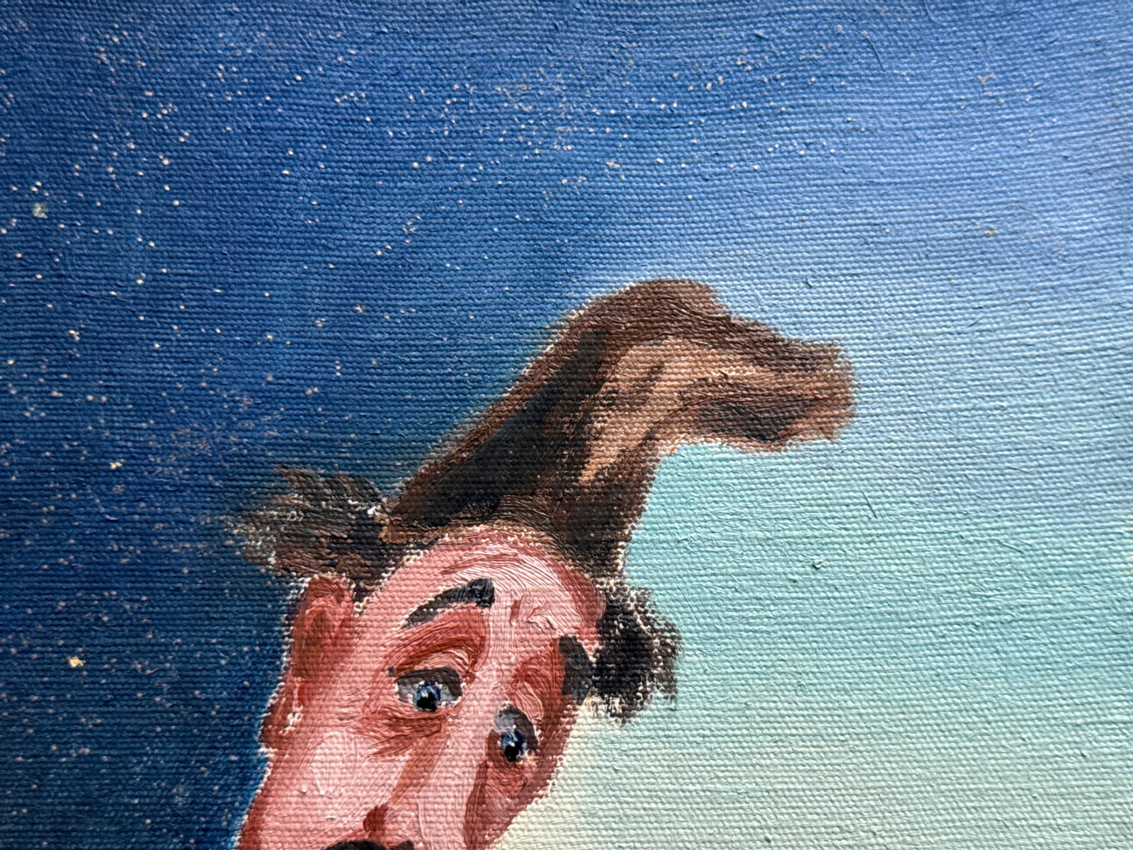 Oil painting with frame Flying ship K. Leonid - 9