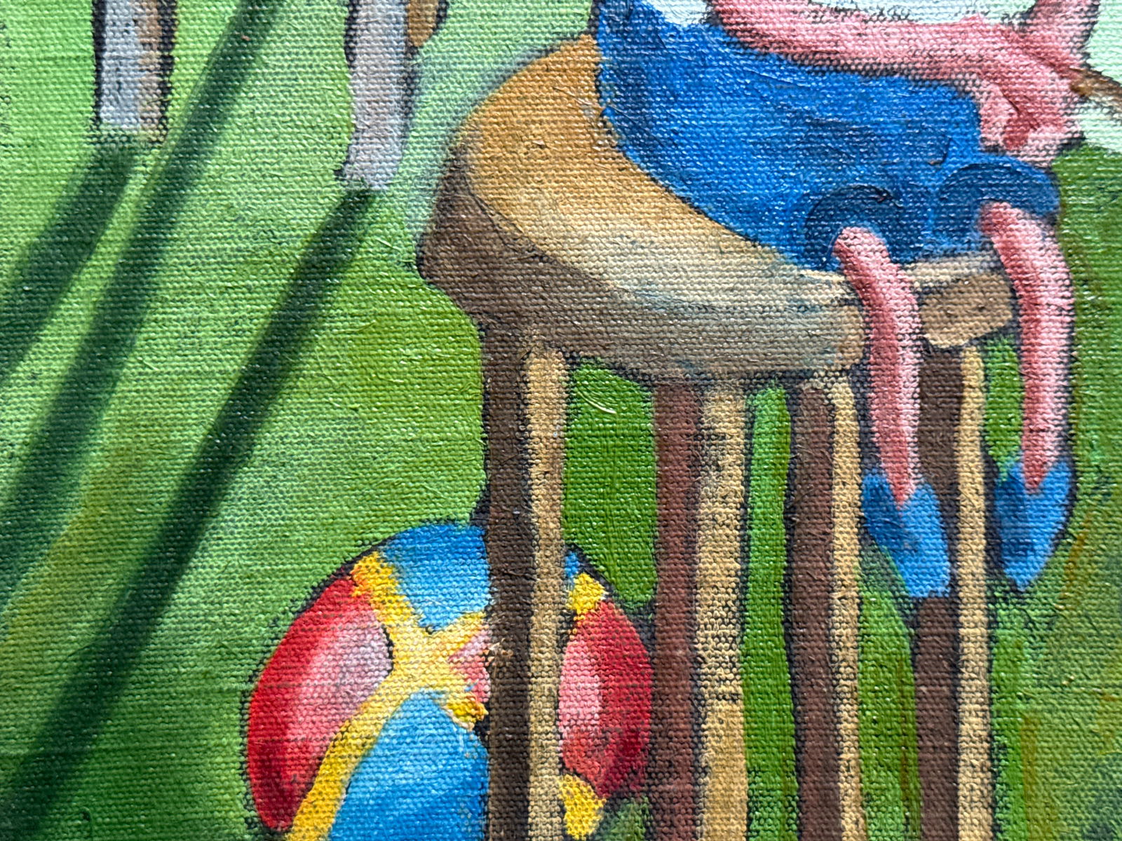 Oil painting with frame fishing K. Leonid - 4