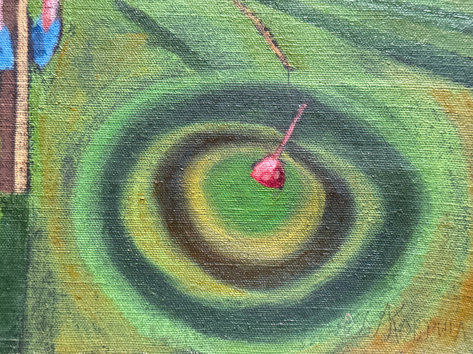 Oil painting with frame fishing K. Leonid - 6