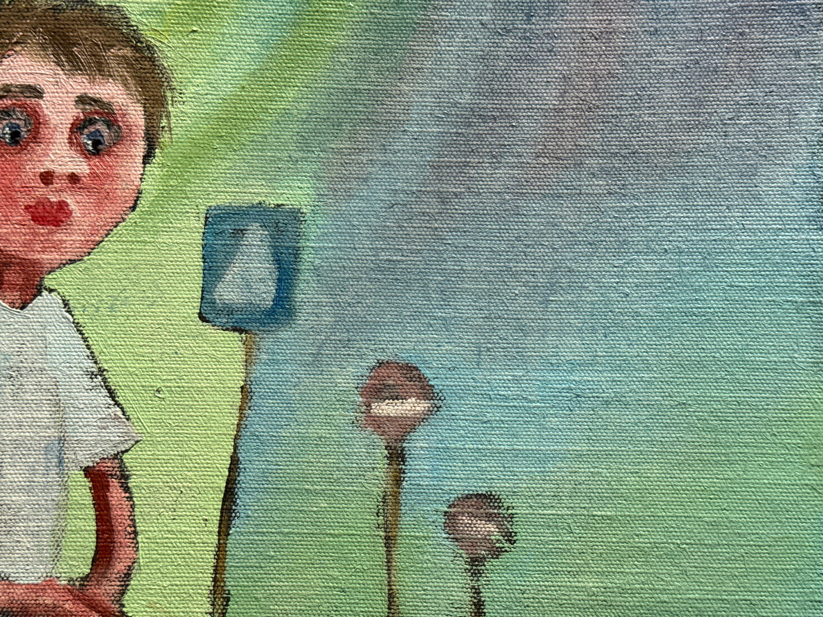 Oil painting with frame fishing K. Leonid - 8